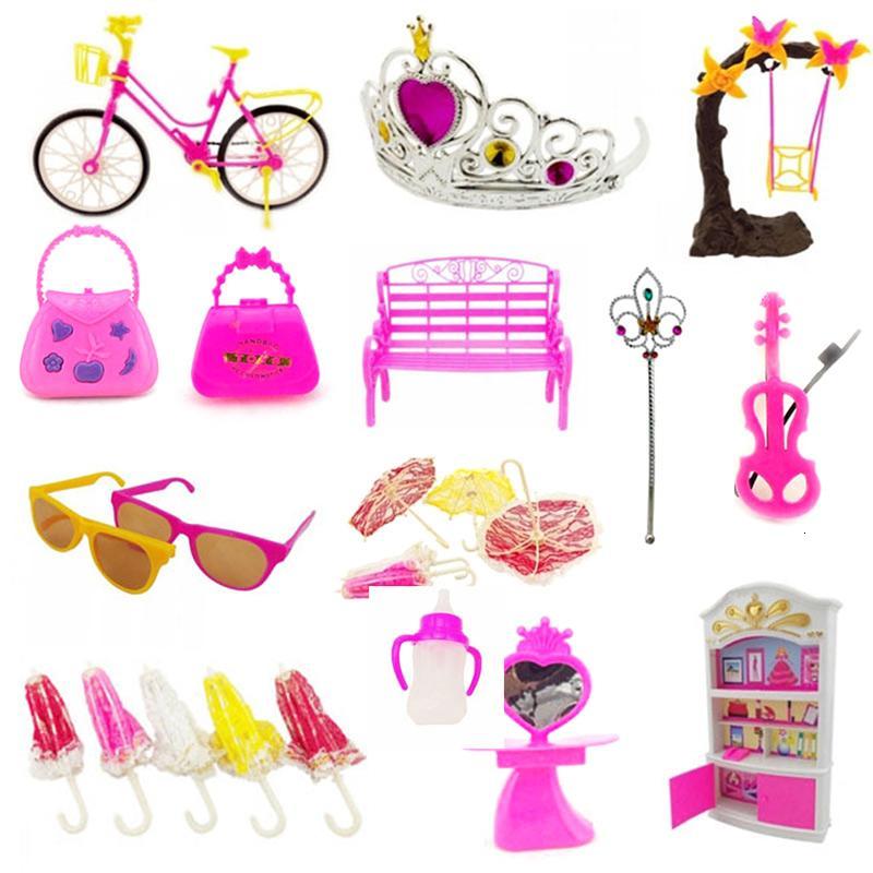 Doll Accessories 55Pcs Baby & Toys Creative Cartoon Designed Dolls DIY Toy Accessory Random Color FJ88 8018