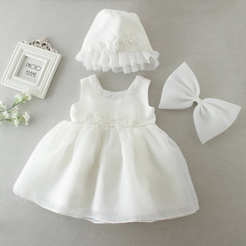 Girl&#039;s Dresses Retail Summer Flower Baby Girls Wedding es Lace Christening Infant Princess tutu Girl White Baptism 9669BB 1Q7F