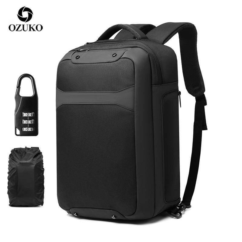 15.6 Inch Laptop Backpack Anti Theft Men Backpacks Casual Male Travel Bag Mochila Shoulder Handbag 3 In One