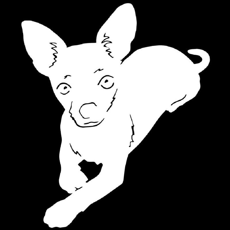 15.2*12.7CM Chihuahua Pet Dog Car Stickers Lovely Vinyl Decal Car Styling Truck Accessories Black