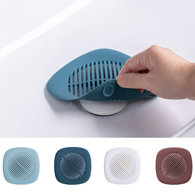 1Pcs Anti Clogging Sewer Drain Gadgets Hair Catcher Bath Shower Cover 4Colors for Household Silicone Cleaning Tools