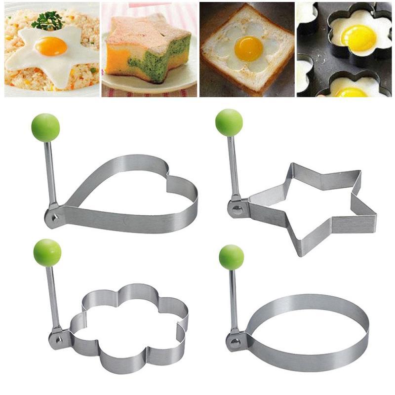 5 Style Stainless Steel Fried Egg Pancake Shaper Omelette Mold Mould Frying Egg Cooking Tools Kitchen Accessories Gadget