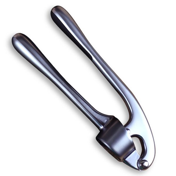 Zinc Alloy Garlic Press Crusher Mincer Tools Ginger Nuts Seeds Squeeze Juicer Squeezer Slicer Masher Mincing Crushing Hand Held Durable JY03