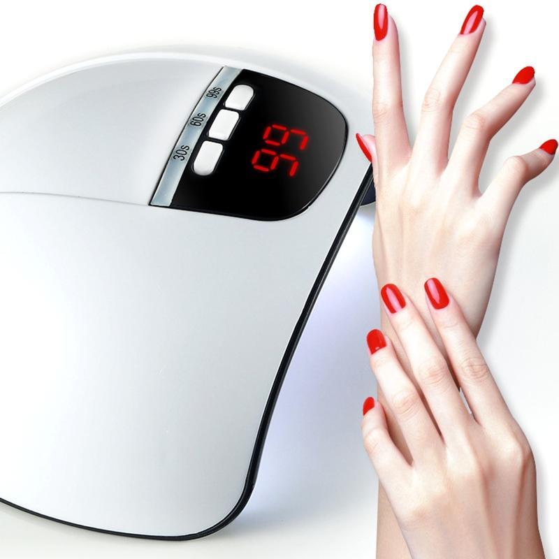 54W Nail Lamp UV Dryer LED Gel Timer Settings Manicure Machine Curing Light BX0F