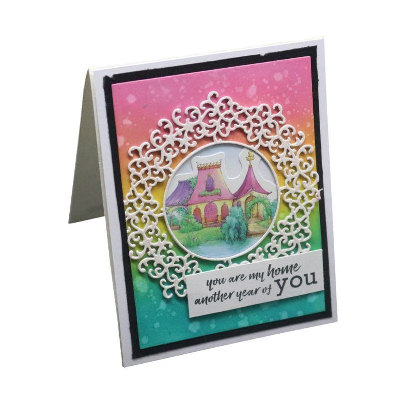 Flower Crane Metal Stamping Stencil Scrapbooking Diy Album Stamp Paper Card