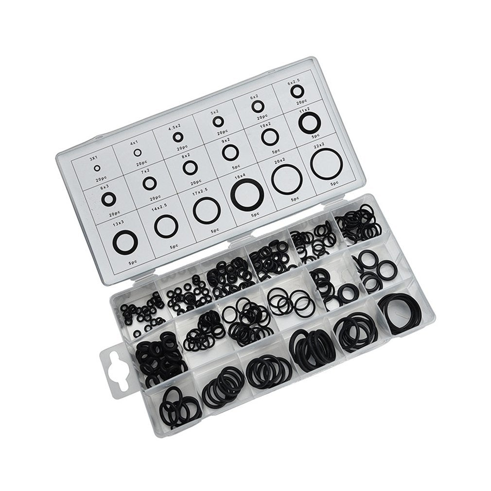225Pcs Black Nbr O Ring Oring assortment Washer Package Seal O-Ring Kit with Plastic Case