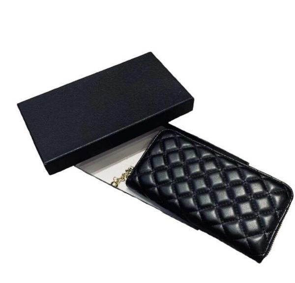 With gift box, fashion designer clutch purse leather wallet