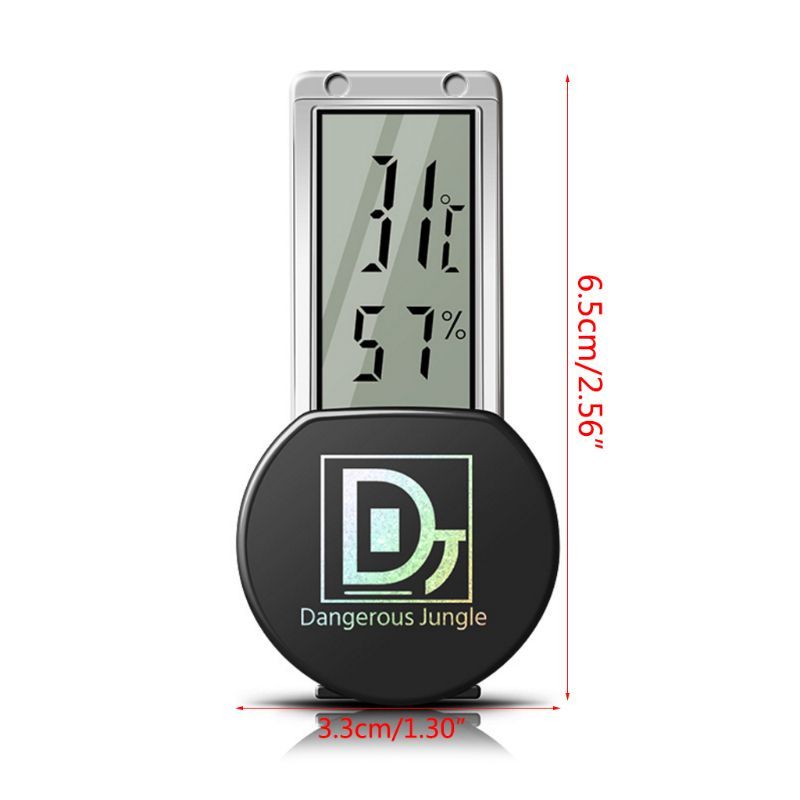 Climbing Household Thermometer Turtle Hoorn Hagedis Reptile Breeding Box Hygrometer 40JA