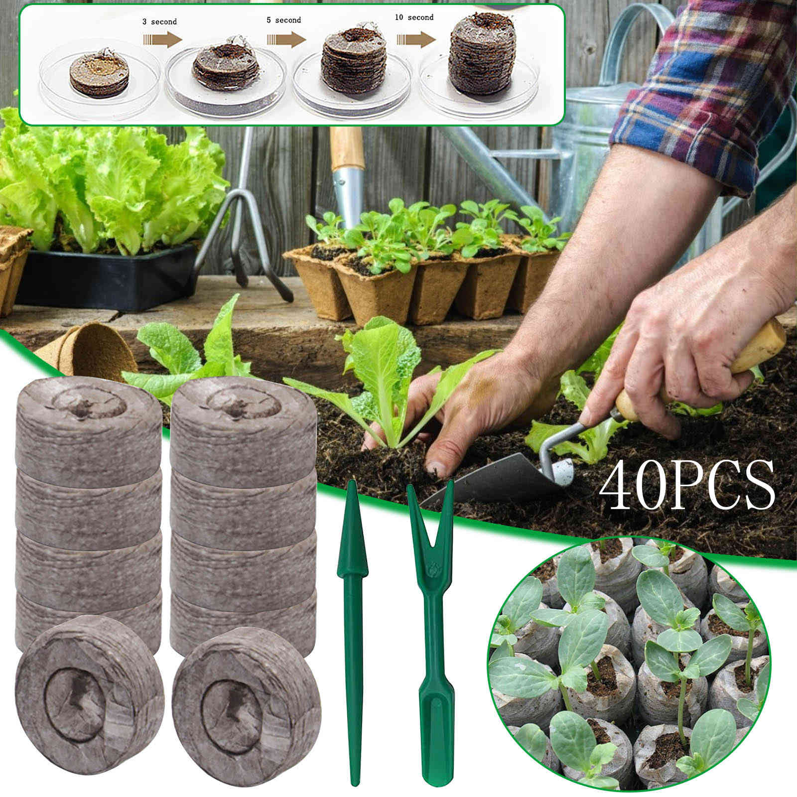 Pellets nutritional seed soil peat pellets garden accessories plant block of soil compressed gardening tool 2021 spring