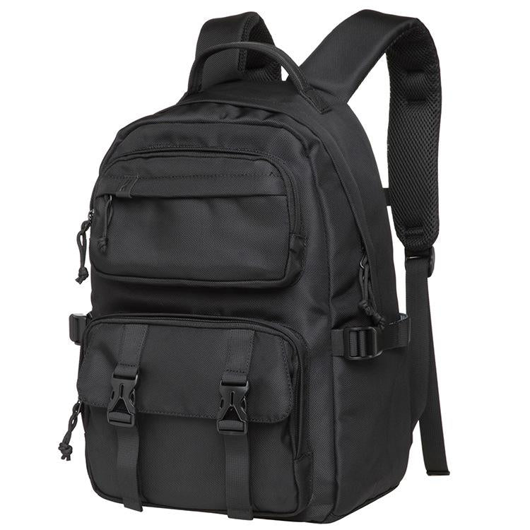 Nylon Solid Color Backpack Female Bag Outdoor Leisure Fashion Men&#039;s Laptop Travel School