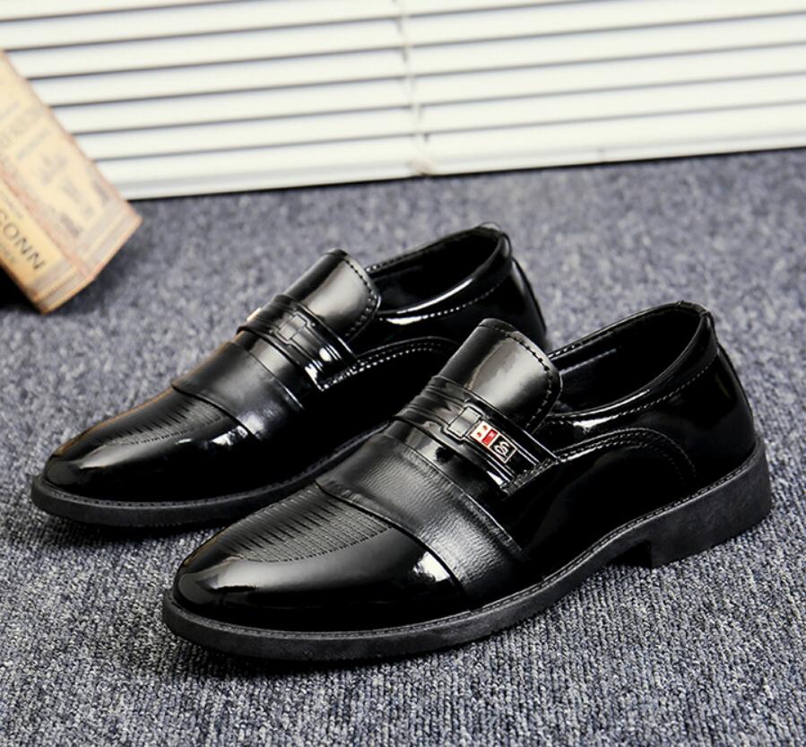2022 Flats Shoes Oxfords Brogue Business Formal Genuine-Leather Wedding Office Men&#039;s Retro