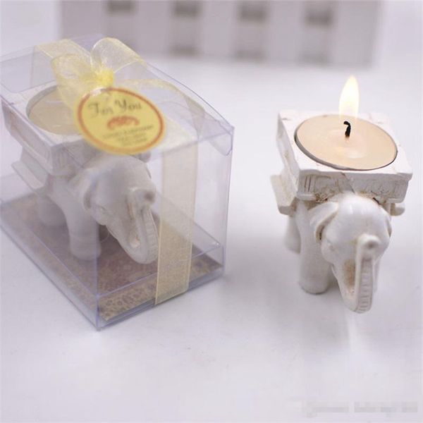 60pcs Resin Candle Holder Wedding Favors Elephant Candlestick European Style Originality Personality Retro Resins Candles Holders Home Decor