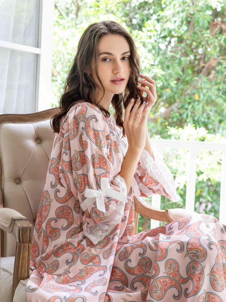 Women&#039;s Sleepwear Nightgown Romantic Satin Women Summer AAIL