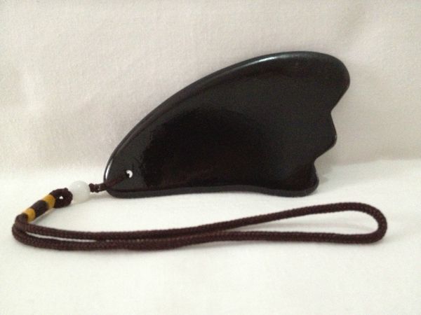 Black Bian Stone Gua Sha Massage Scrape Therapy Natural Health Cure Tool