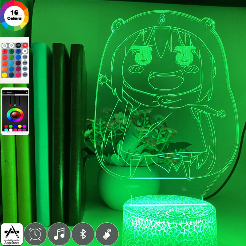 Cute Acrylic Night Light Anime 3D Desk Lamp Himouto Umaru-chan LED Nightlight Home Party Club Atmosphere Decor Birthday Holiday Kids Gift