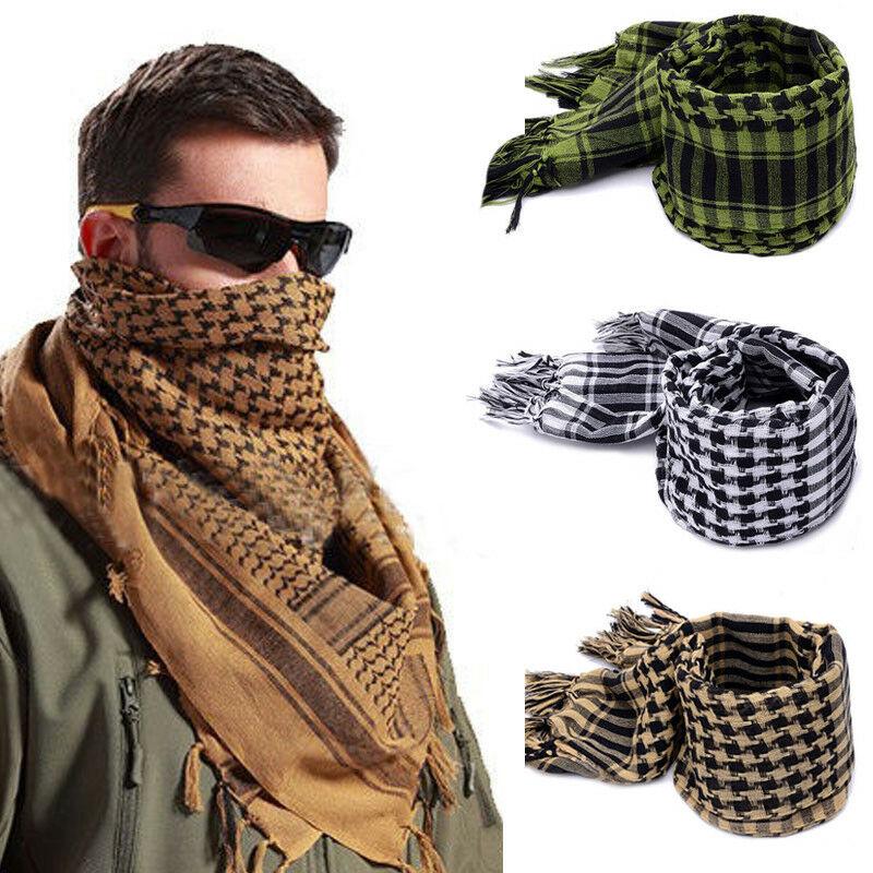 Fashion Men Scarves Lightweight Military Arab Tactical Desert Army Shemagh KeffIyeh Superb 2021 Winter Plaid Warm Wraps