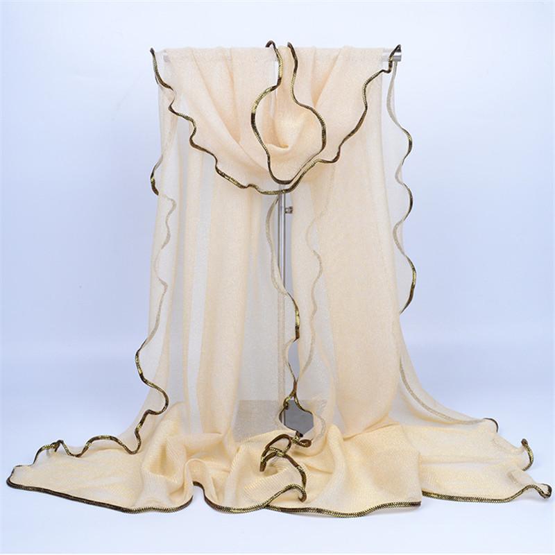 Muslim Scarf Solid Color National Wind Long Scarves For Women Wrap Shawl Stole 117