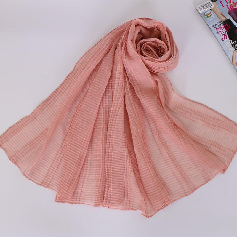 Style Spring And Autumn Cotton Fashion Joker Solid Color Scarf For Women Wrap Shawl Stole 122 Scarves