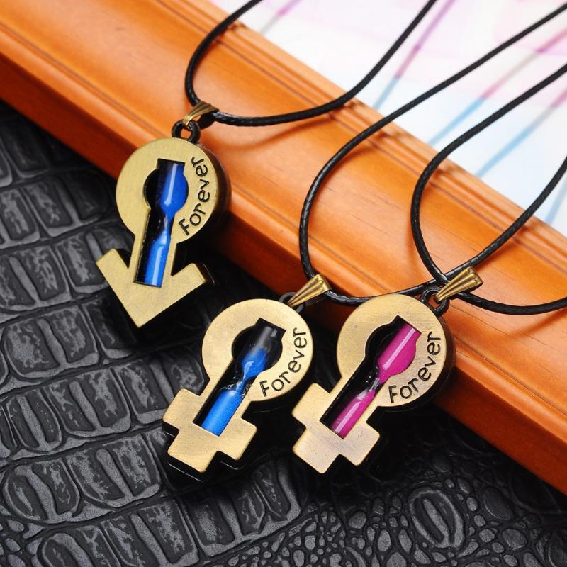 Pendant Necklaces Hourglass Time Forever Necklace Geometry Alphabet Pendants Accessories Jewelry Men Choker Charm Women Lovers Girl Gift
