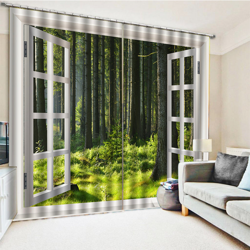 High quality custom 3d curtain fabric outside window curtains Living Room Bedroom Customized size