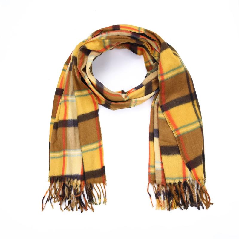 Scarves Women&#039;s Cashmere Winter Scarf Plaid Shawl Twill Fashion Tassel Warm Scarfs For Ladies Hijab Stole Echarpe Foulard Femme