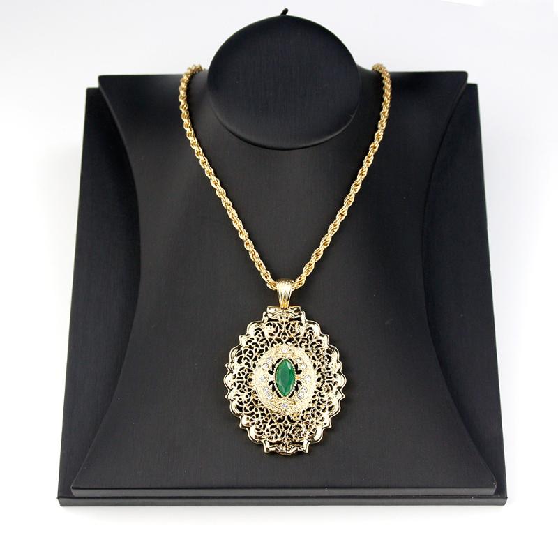 Pendant Necklaces Sunspicems 2021 Gold Color Caftan Necklace Morocco Wedding Jewelry For Women Arab Algeria Bride Gift