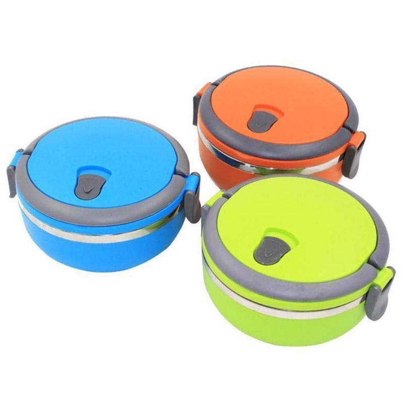 Dinnerware Sets Insulated Lunch Box Stainless Steel Double Layer Picnic Case School Almuerzo Bento De Kids Office Caja Adults Cont U4K2
