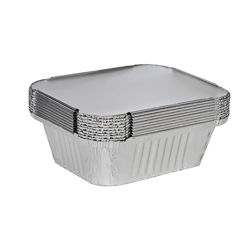 Dishes & Plates 50 X Silver Foil Trays-Dishes - Containers Lids