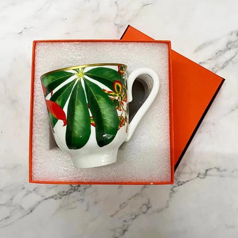 Mugs Elegant European Bone China Coffee Cups And Saucers Tableware Plates Dishes Afternoon Tea Set Home Kitchen With Gift Box