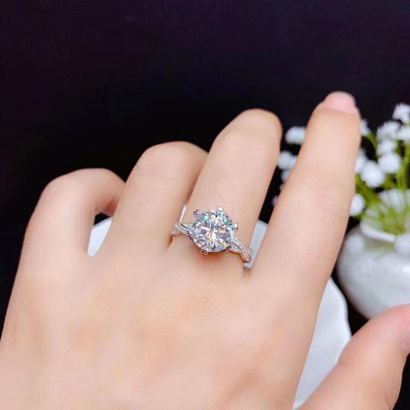 Wedding Rings Luxury Open Dazzling Eight Heart Arrow Zircon Twist Dainty Silvery Jewelry For Women Engagement Party Gifts