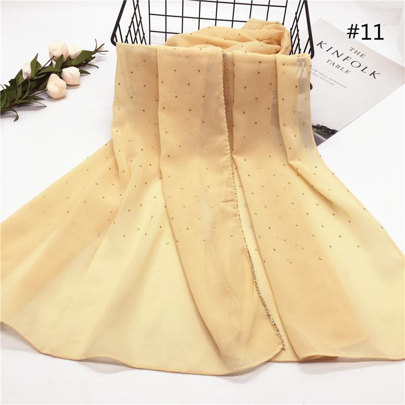 Scarves Women&#039;s Fashion Long Soft Wrap Scarf Shawl Femme Hijabs Chiffon Solider Color Spring And Autumn Shinny Head