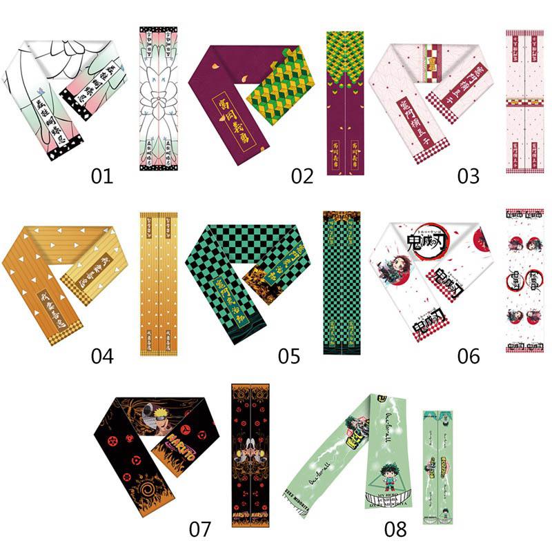 Scarves Anime Demon Slayer Scarf Cosplay Costumes Winter Keep Warm Gift Party For Women Cute Fashion Neckerchief