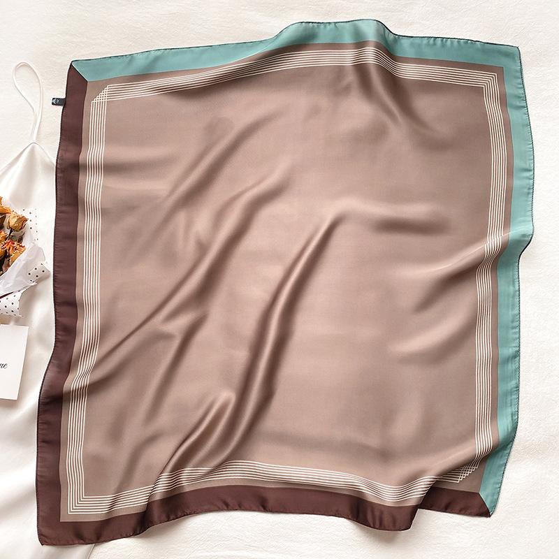 Scarves Fashion 70*70cm Square Women Lovely Plain Silk Shawl Scarf Office Lady Hair Neck Headband Foulards Headcloth Muslim Capes