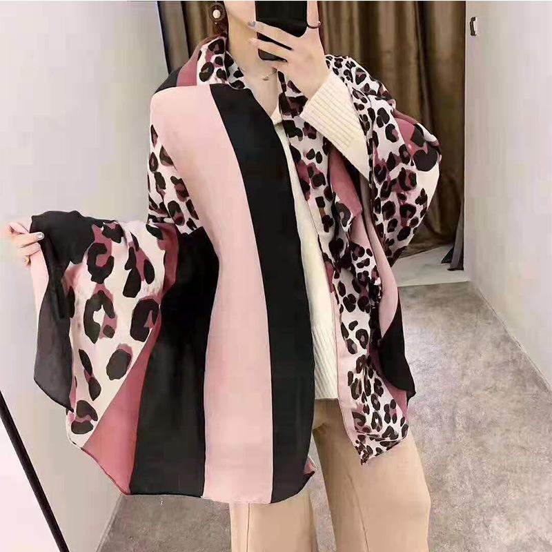 Scarves Leopard Scarf Women Muslim Hijab Cotton Shawls Spain Pashminas Snood Bufandas Woman Veil Caps
