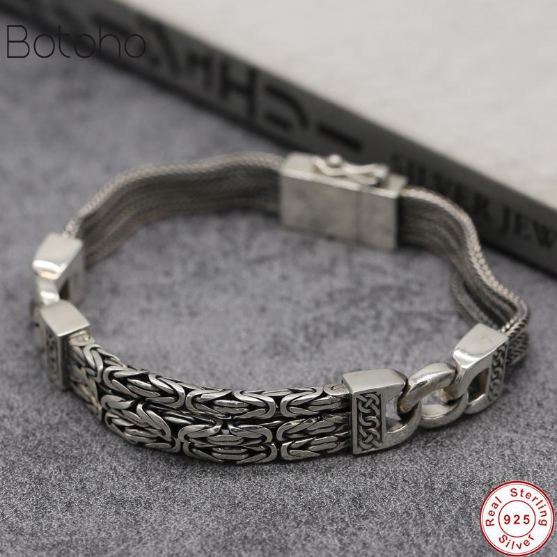 Link, Chain 2021 925 Sterling Silver Bracelets For Men Women Vintage S925 Solid Thai Fashion Jewelry Birthday Gift