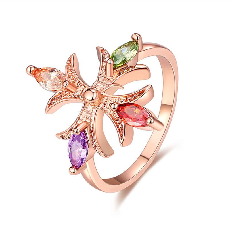 Cluster Rings ZSLBS Fashion Shiny Crystal Colorful For Women Cubic Zirconia Statement Ring Jewelry Gifts Anillos Mujer Accessories