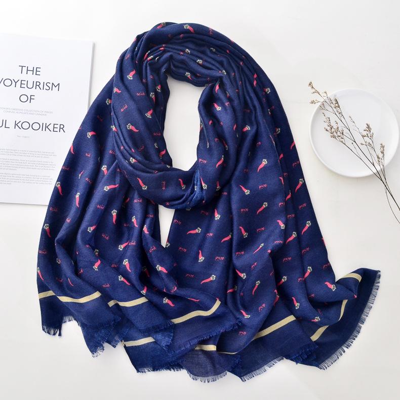 Scarves Royalmaybe The Factory Wholesale Fall And Winter Scarf Navy Blue Long Beach Towel Universal Shawl