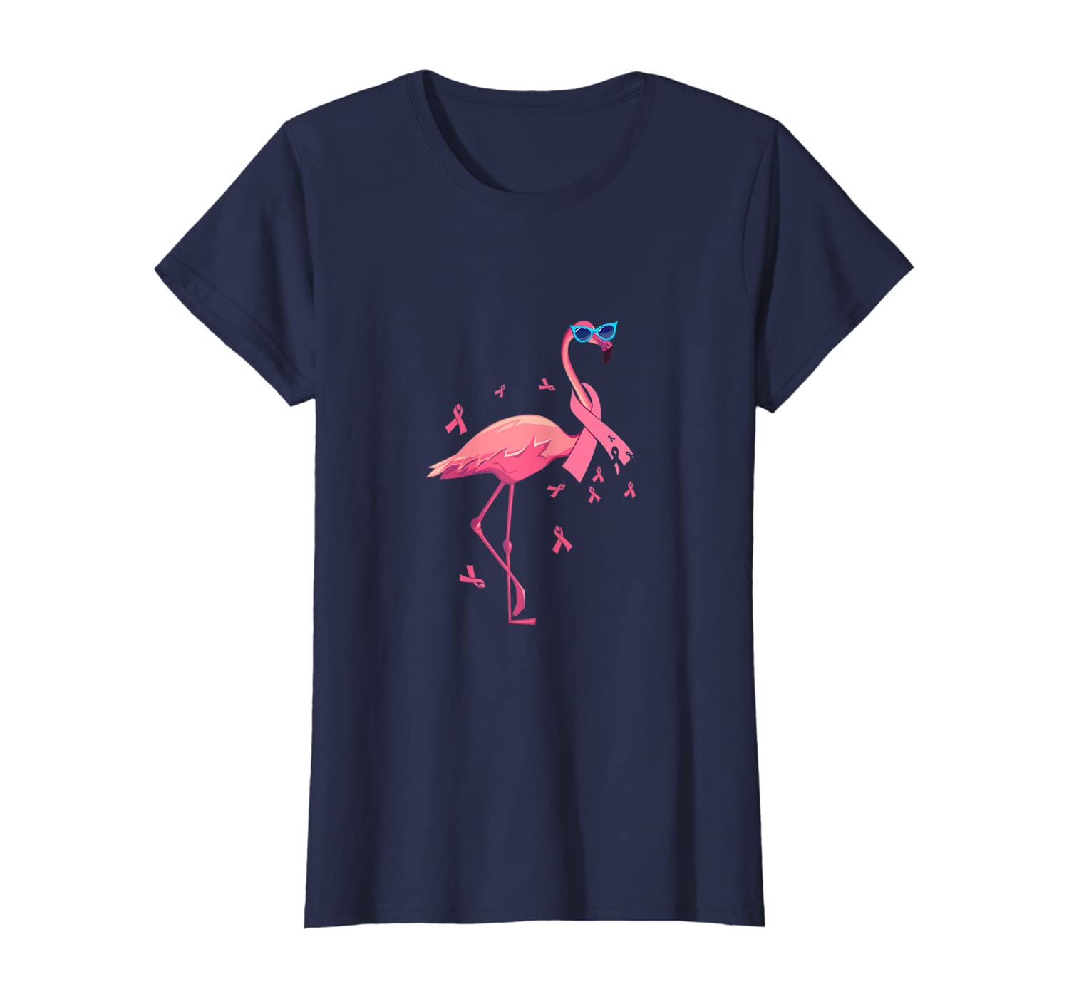Flamingo Pink Ribbon Breast Cancer Awareness Gift T-Shirt