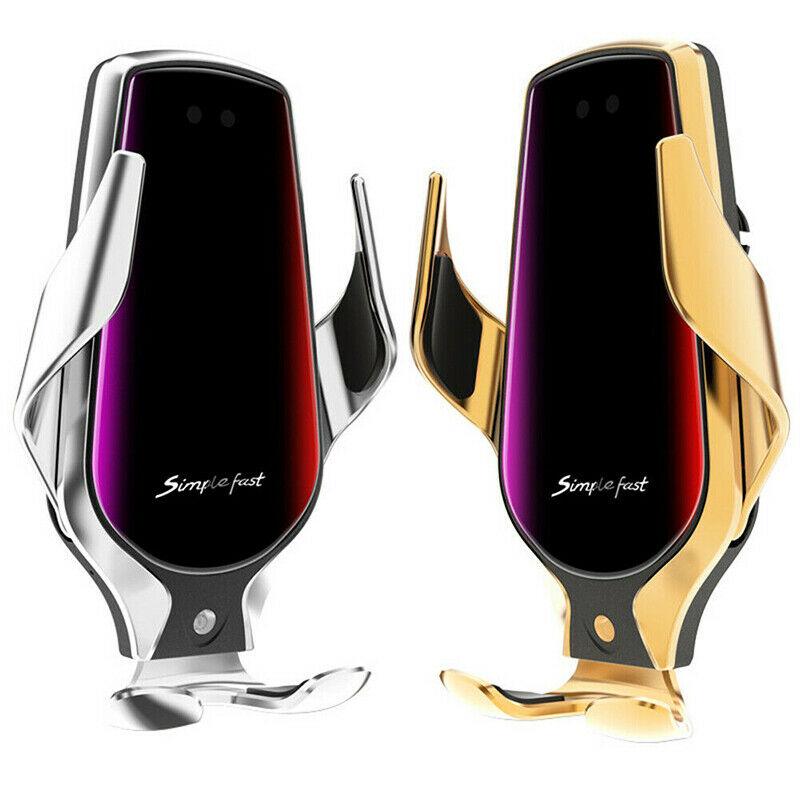 Cell Phone Mounts & Holders R1 R2 R3 R9 Wireless Charger Automatic Clamping Smart Sensor QI Induction Car Mount Holder Rack For IP X XS Sam