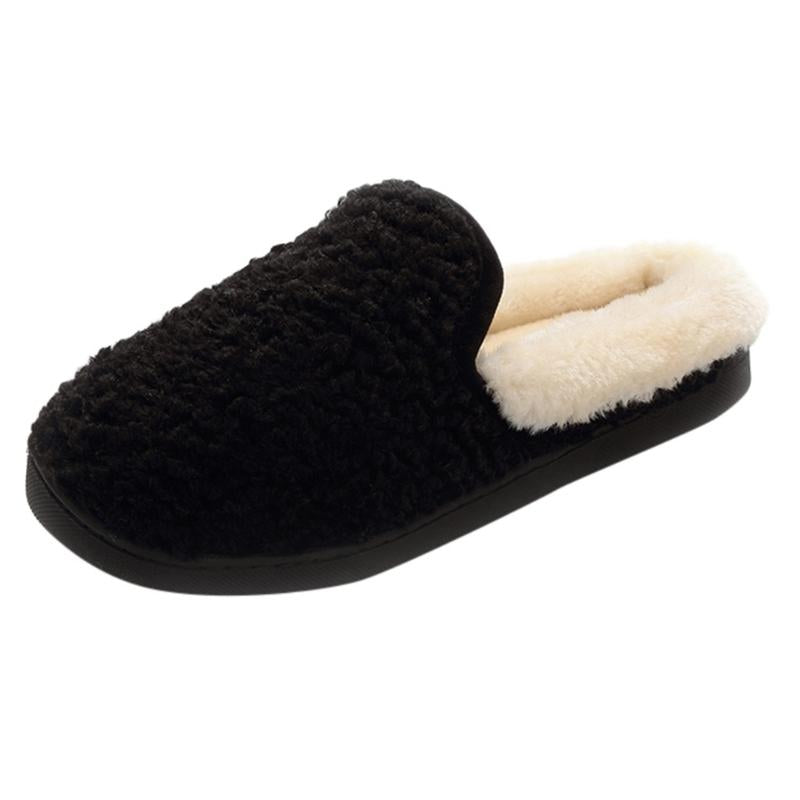 Slippers Womail Rouned Toe Women Winter Soft Plush Comfortable Slip Home Flat Indoor Shoes Furry Casual Warm Shoe