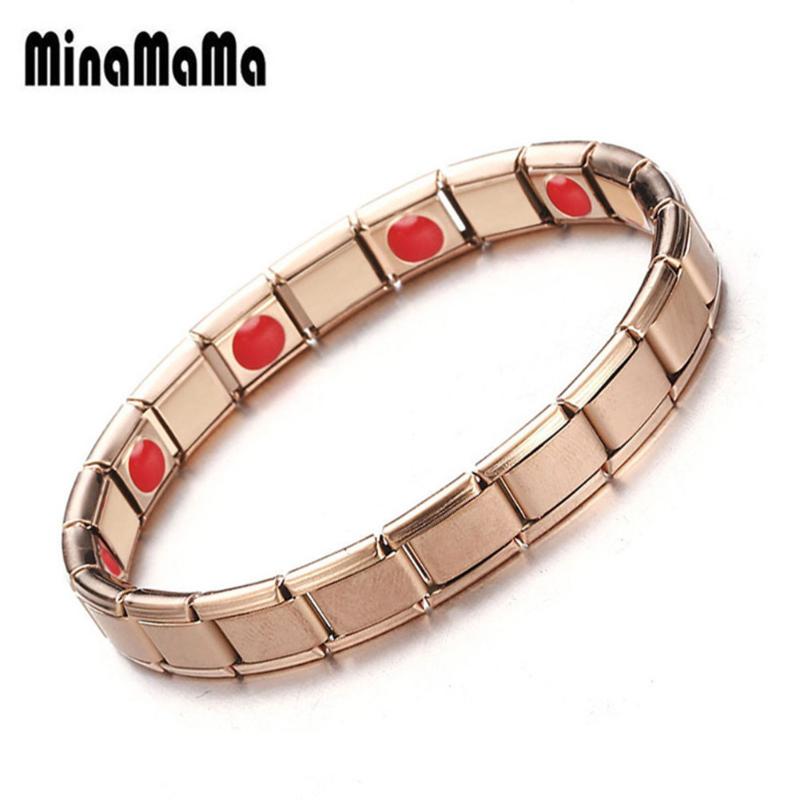 Link, Chain Trendy Germanium Bracelet For Women Men Stainless Steel Health Care Energy Power Casual Jewelry