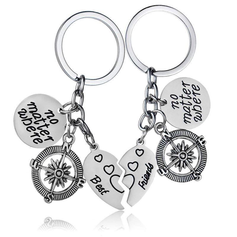 Keychains BBF Friends Friendship Love Gift Keyrings For Women (2pcs)