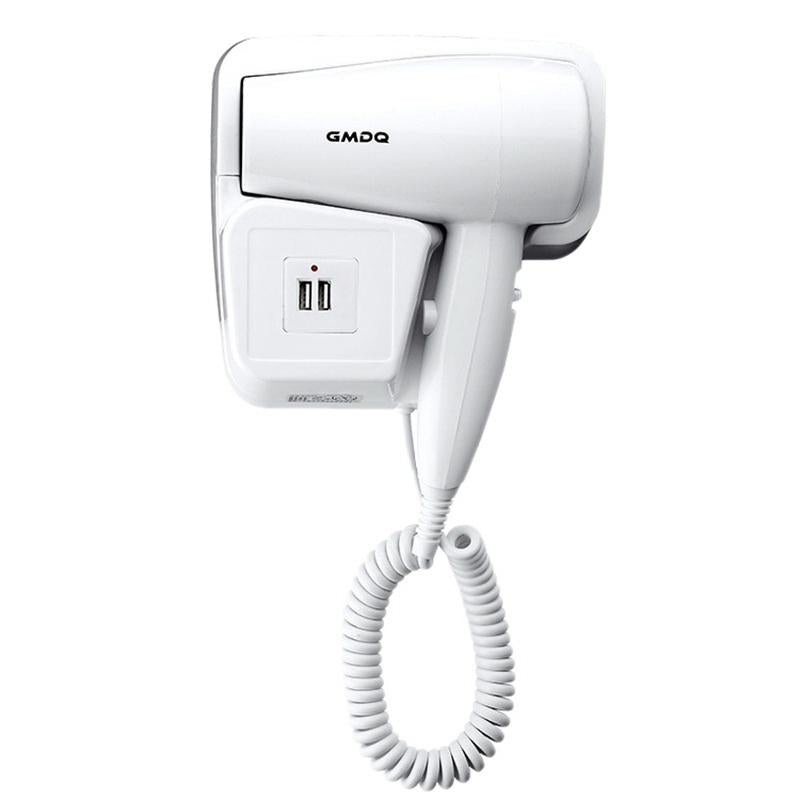 Electric Hair Brushes GMDQ &Cold Wind Blow Dryer Wall Mount Negative Ion Blower With USB Port Bracket