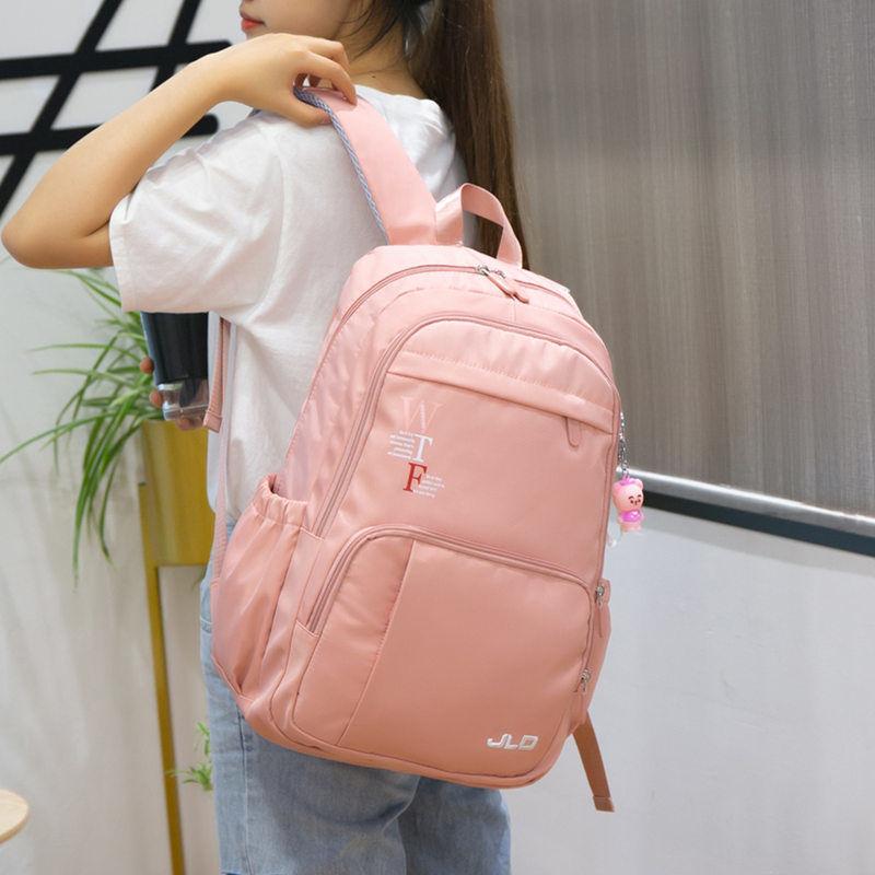 School Bags High For Teenage Girls Sweet Backpacks Women Large Capacity Nylon Schoolbag Campus Student Bookbag 2021