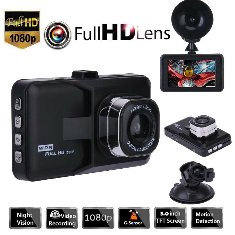 Cameras 1080P Car Camcorder Dual Lens Dash Cam Video Camera Recorder Night Vision 3.0&quot; Vehicle Dashboard DVR