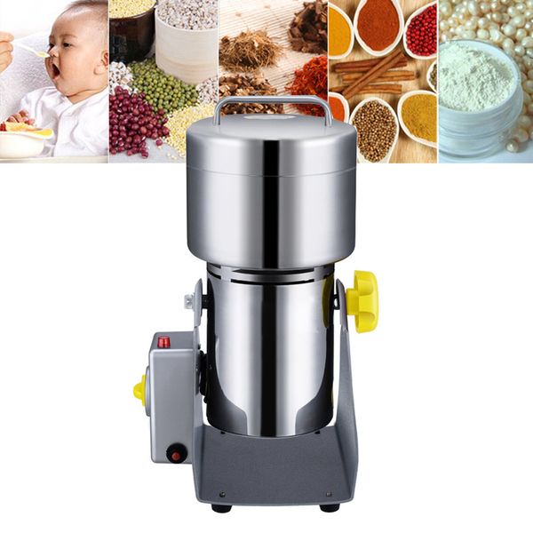 Herb Grain Spice Cereal Mill Grinder Flour Powder Machine Home Electric Grinding Machine High Speed Food Processor 800g