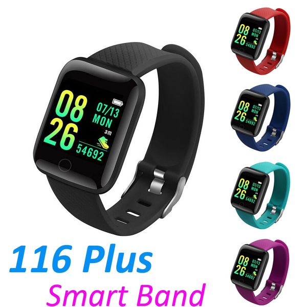 116 Plus Smart watch Bracelets Fiess Tracker Heart Rate Step Counter Activity Monitor Band Wristband PK ID115 PLUS for iphone Android MQ30