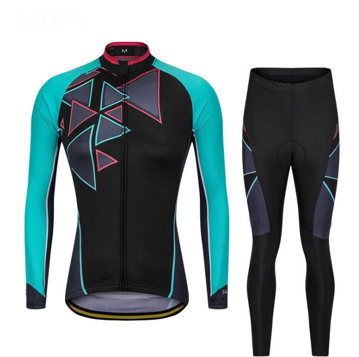 Cycling wear women&#039;s summer, spring and autumn mountain bike long-sleeved sun protection trousers, polyester quick-drying, the same style is cu