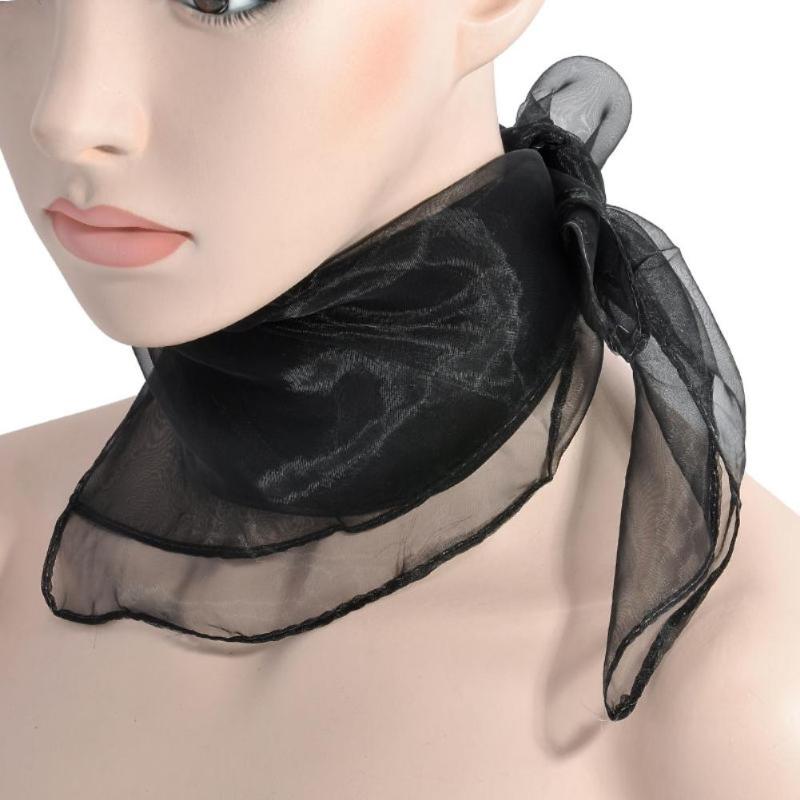 Scarves Fashion Women&#039;s Solid Color Lightweight Chiffon Square Scarf Neck Wrap Shawl