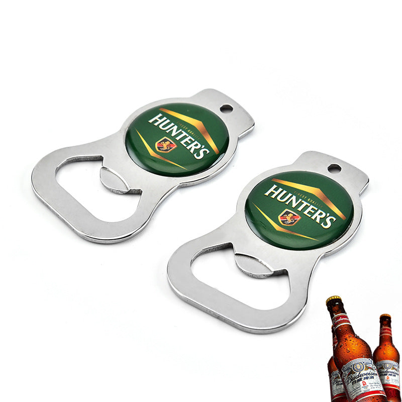 Stainless Steel Handle Beer Bottle Opener Corkscrew Portable Creative Soft Glue Hanging Hole Design Save Time And Energy Kitchen Supplies